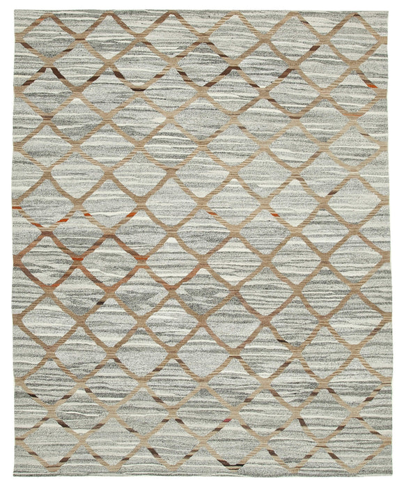 8' 2'' x 10' 1'' Handwoven Turkish Kilim Rug