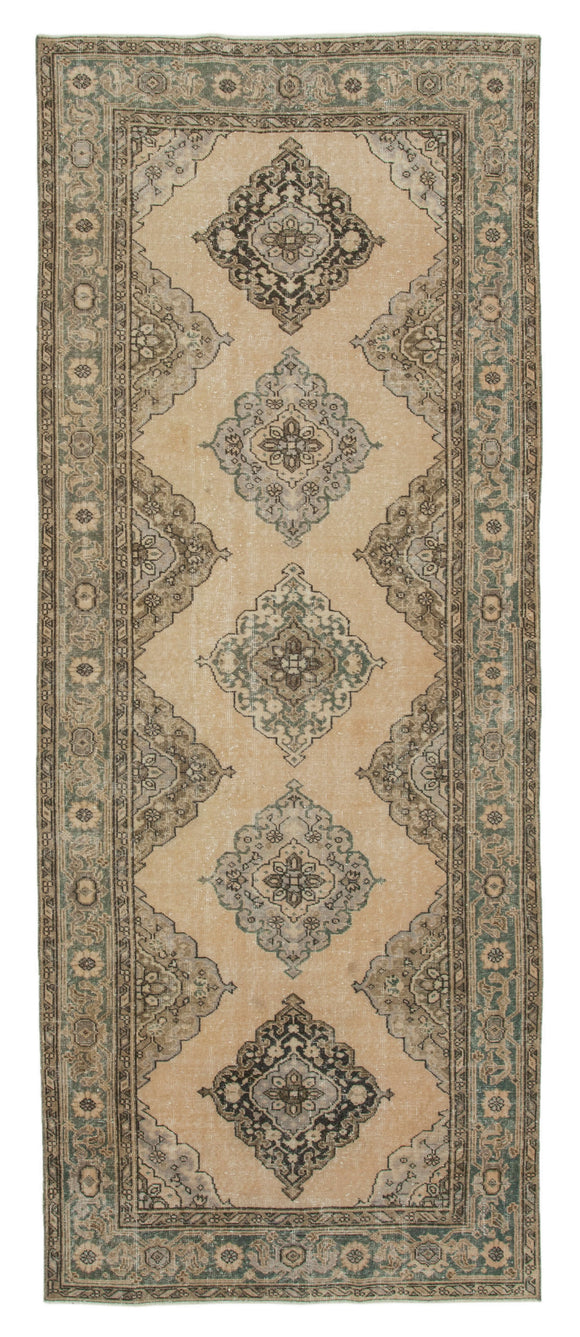 4' 9'' x 12' Turkish Hand-Knotted Runner Rug