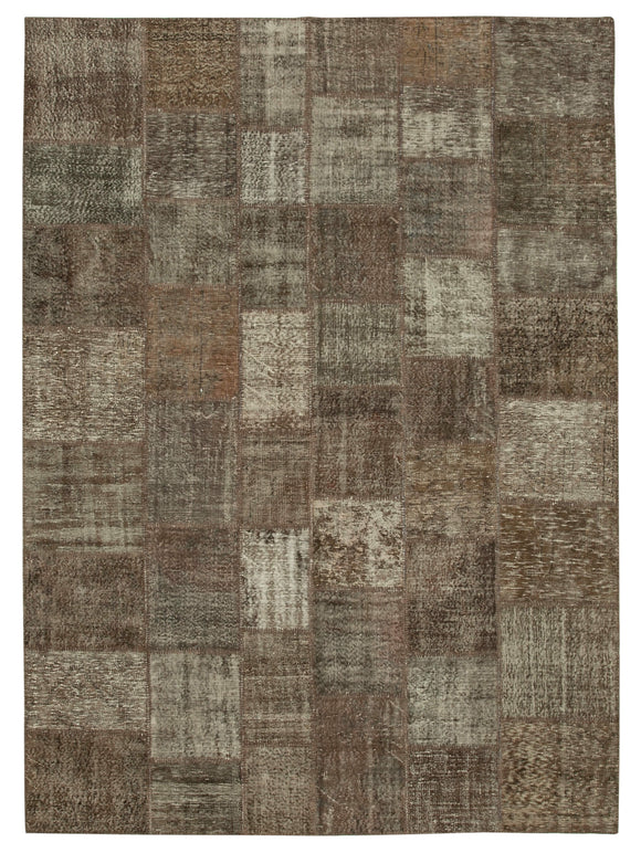 8' 4'' x 11' 6'' Hand-Knotted Turkish Patchwork Rug