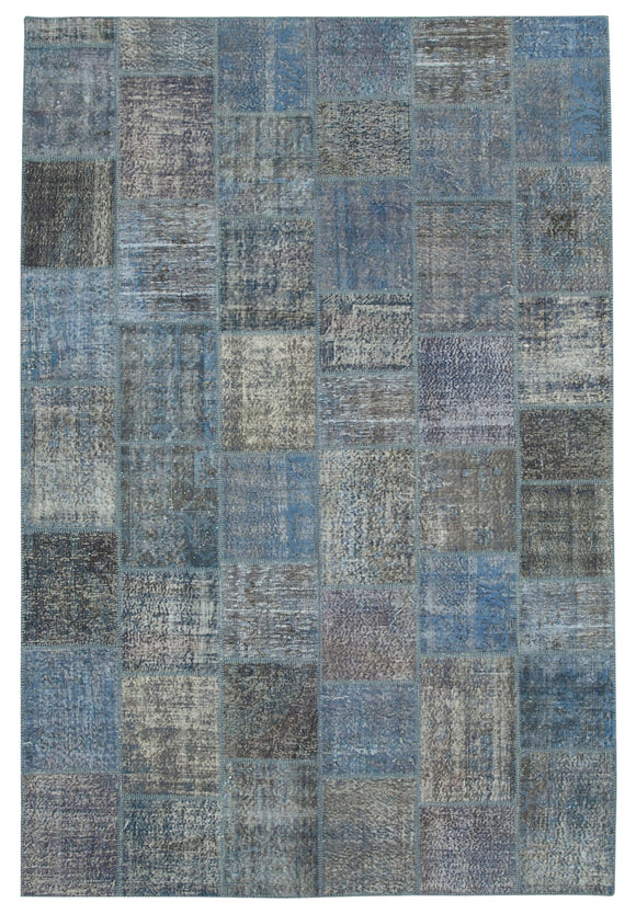 7' 9'' x 11' 7'' Hand-Knotted Turkish Patchwork Rug