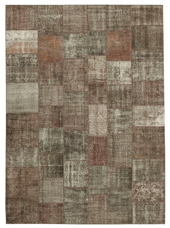 8' 4'' x 11' 8'' Hand-Knotted Turkish Patchwork Rug