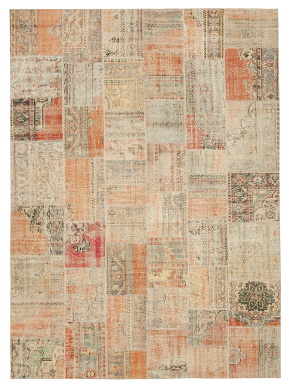 8' 5'' x 11' 7'' Hand-Knotted Turkish Patchwork Rug
