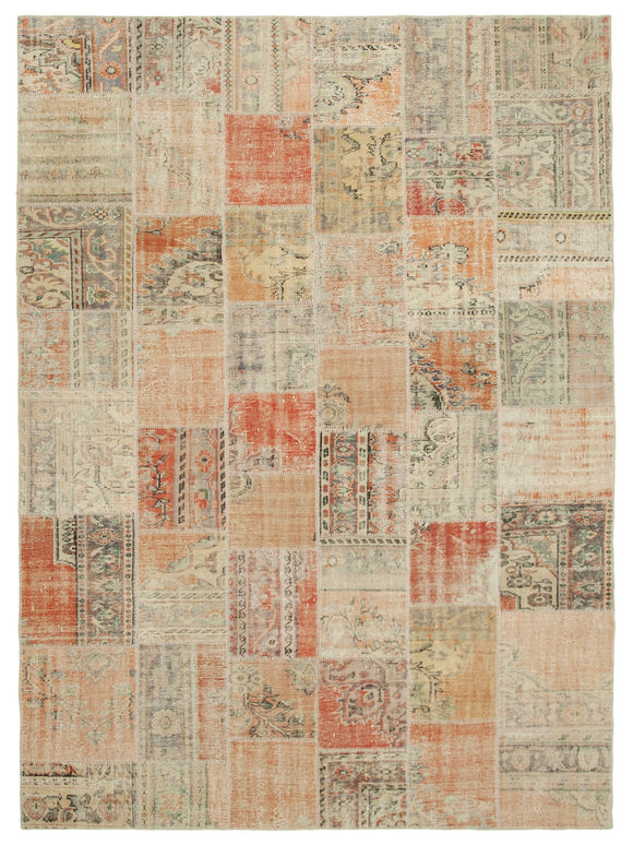 8' 5'' x 11' 8'' Hand-Knotted Turkish Patchwork Rug