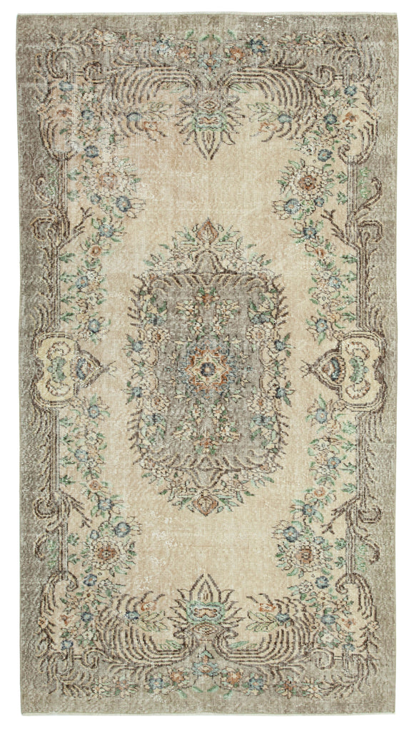 4' 5'' x 8' 3'' Hand-Knotted Vintage Turkish Rug