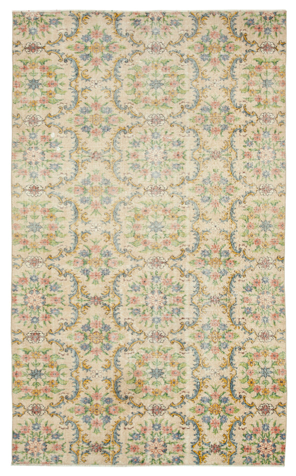 5' 3'' x 8' 9'' Hand-Knotted Vintage Turkish Rug