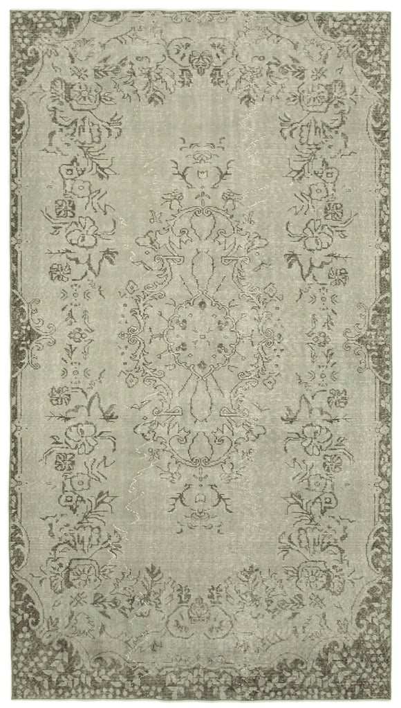 5' 1'' x 9' 2'' Handmade Vintage Overdyed Rug
