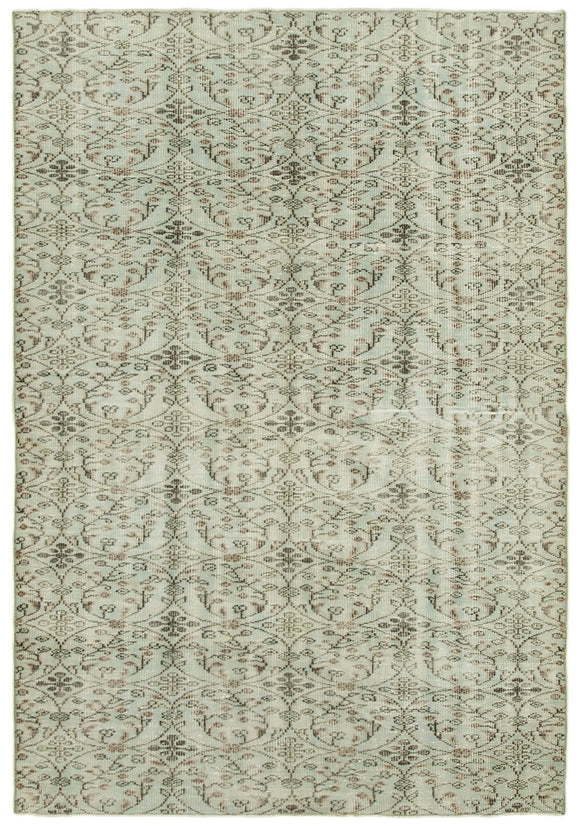 5' 8'' x 8' Handmade Vintage Overdyed Rug
