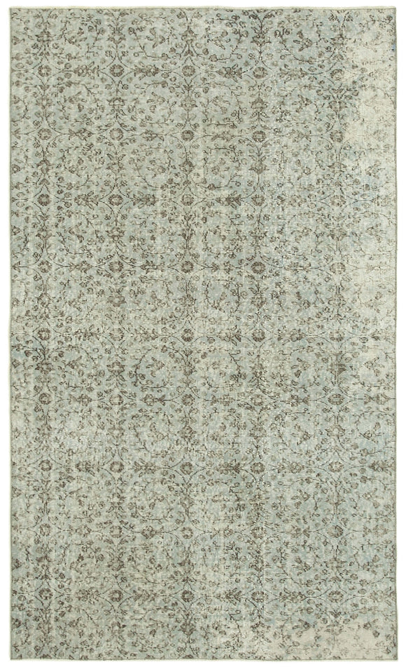 5' 2'' x 8' 6'' Handmade Vintage Overdyed Rug