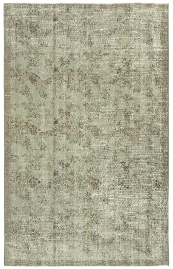 5' 3'' x 8' 2'' Handmade Vintage Overdyed Rug