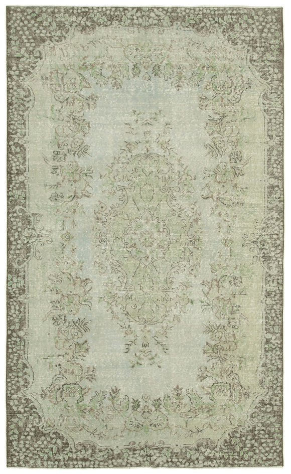 5' 10'' x 9' 6'' Handmade Vintage Overdyed Rug