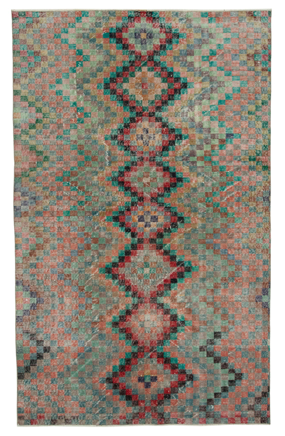 5' 7'' x 8' 11'' Hand-Knotted Turkish Boho Rug