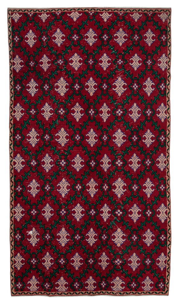 5' 8'' x 10' Hand-Knotted Turkish Boho Rug