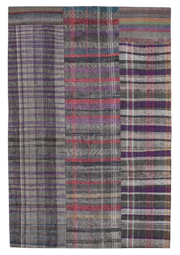 6' 9'' x 10' Vintage Turkish Patchwork Kilim Rug