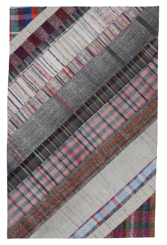6' 6'' x 10' Vintage Turkish Patchwork Kilim Rug