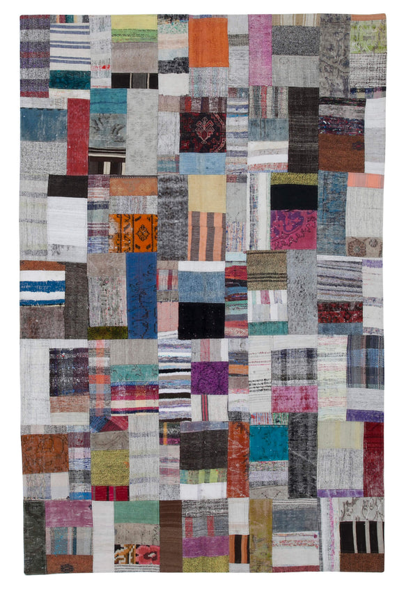 6' 7'' x 10' Vintage Turkish Patchwork Kilim Rug