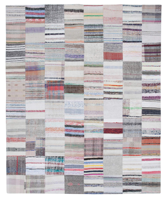 8' 2'' x 10' Vintage Turkish Patchwork Kilim Rug