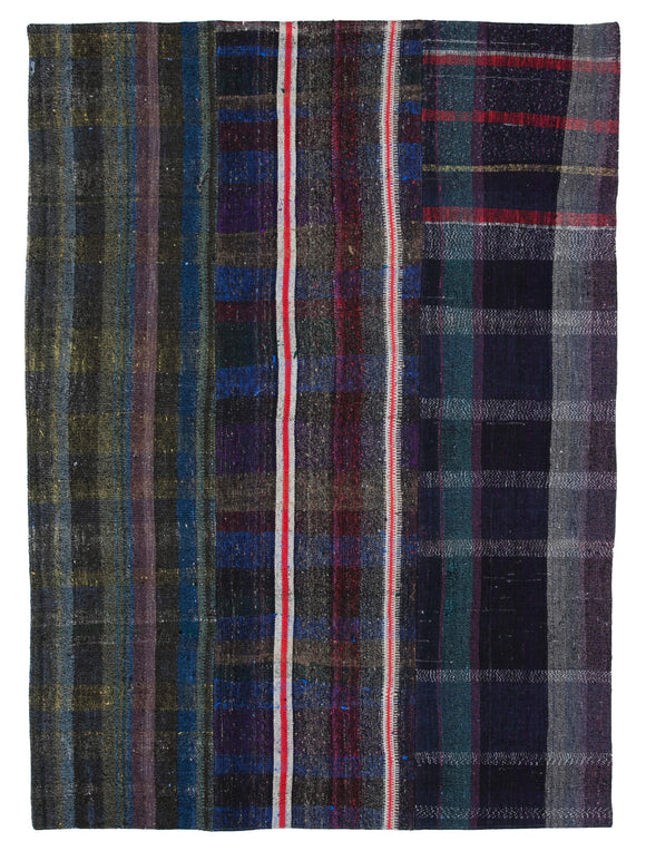 7' 7'' x 10' 4'' Vintage Turkish Patchwork Kilim Rug