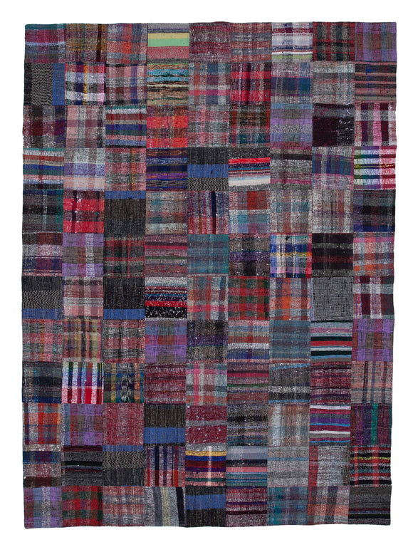 8' 6'' x 11' 7'' Vintage Turkish Patchwork Kilim Rug