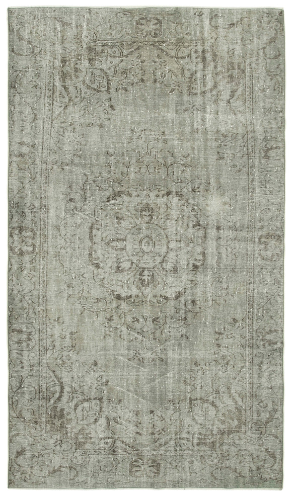 5' 5'' x 9' 4'' Handmade Vintage Overdyed Rug