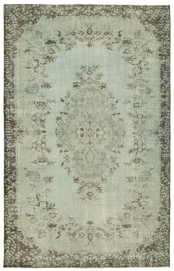 6' x 9' 5'' Handmade Vintage Overdyed Rug