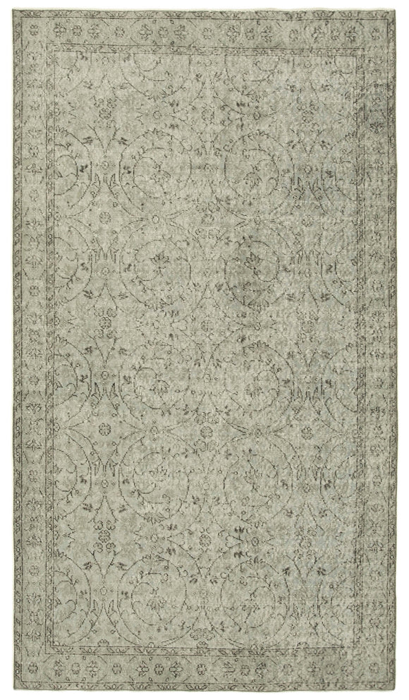 4' 11'' x 8' 9'' Handmade Vintage Overdyed Rug
