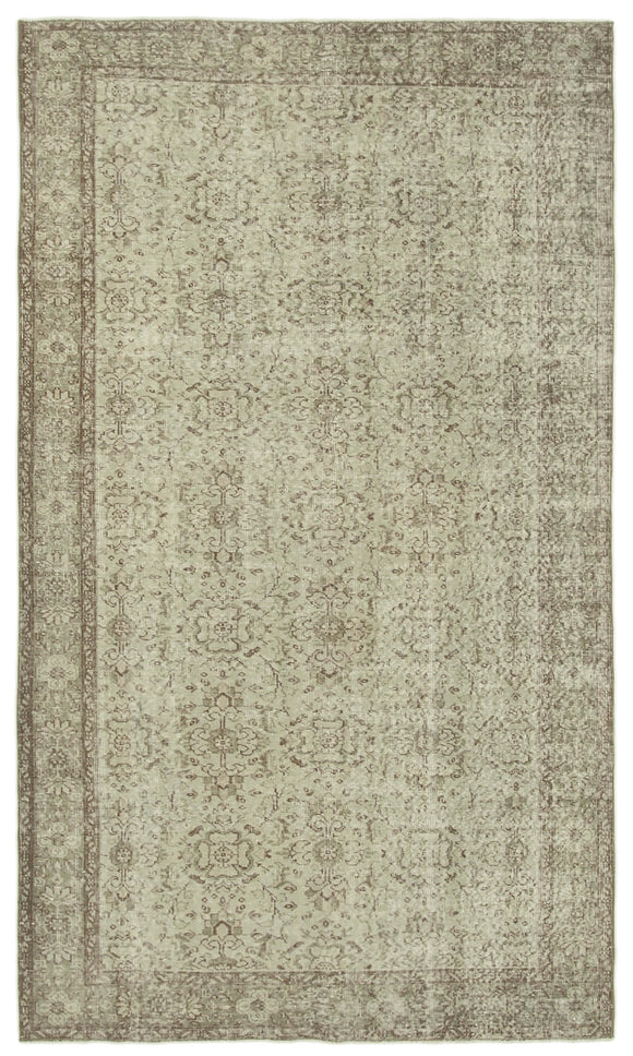 5' 4'' x 9' 2'' Handmade Vintage Overdyed Rug