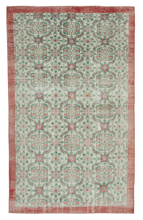 6' x 9' 5'' Hand-Knotted Turkish Boho Rug