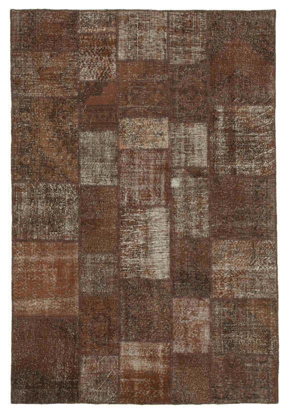 6' 8'' x 9' 11'' Hand-Knotted Turkish Patchwork Rug