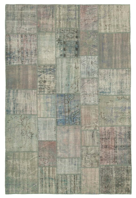 6' 8'' x 10' 0'' Hand-Knotted Turkish Patchwork Rug