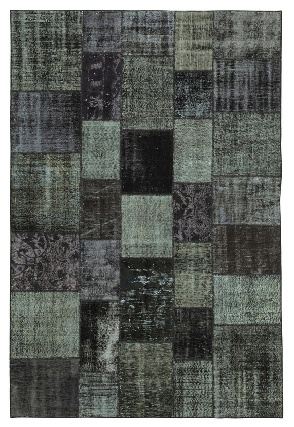 6' 6'' x 9' 10'' Hand-Knotted Turkish Patchwork Rug