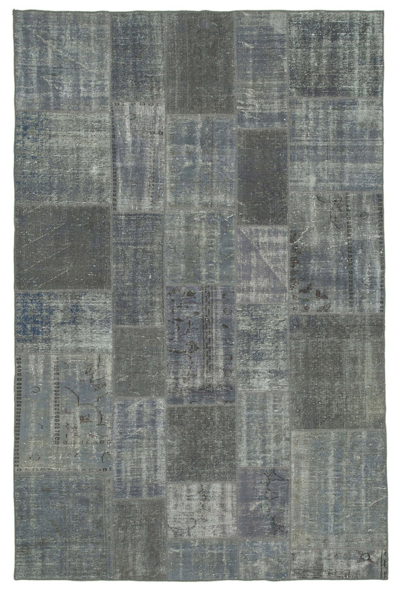 6' 6'' x 9' 10'' Hand-Knotted Turkish Patchwork Rug