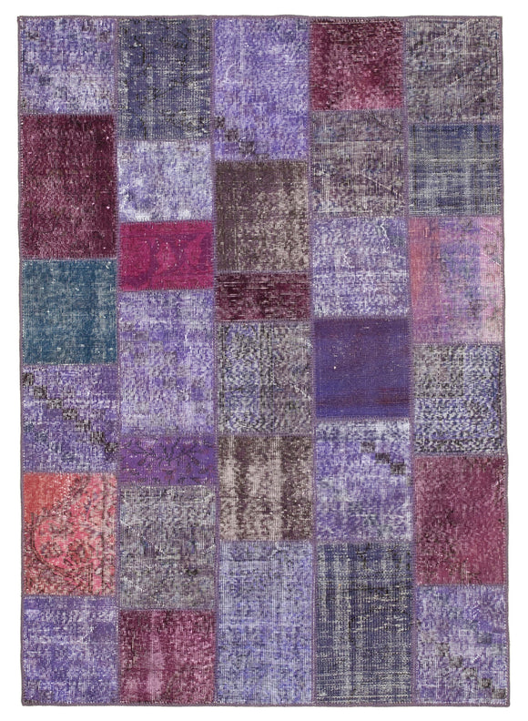 4' 8'' x 6' 7'' Hand-Knotted Turkish Patchwork Rug