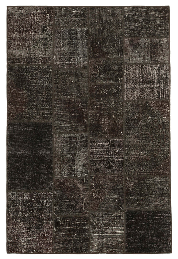 4' 6'' x 6' 7'' Hand-Knotted Turkish Patchwork Rug
