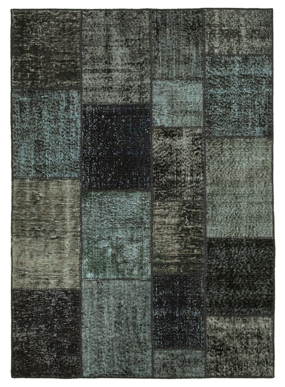 4' 9'' x 6' 7'' Hand-Knotted Turkish Patchwork Rug