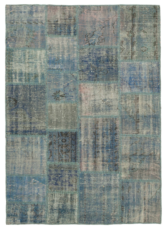 4' 11'' x 6' 10'' Hand-Knotted Turkish Patchwork Rug