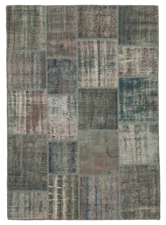 4' 11'' x 6' 10'' Hand-Knotted Turkish Patchwork Rug