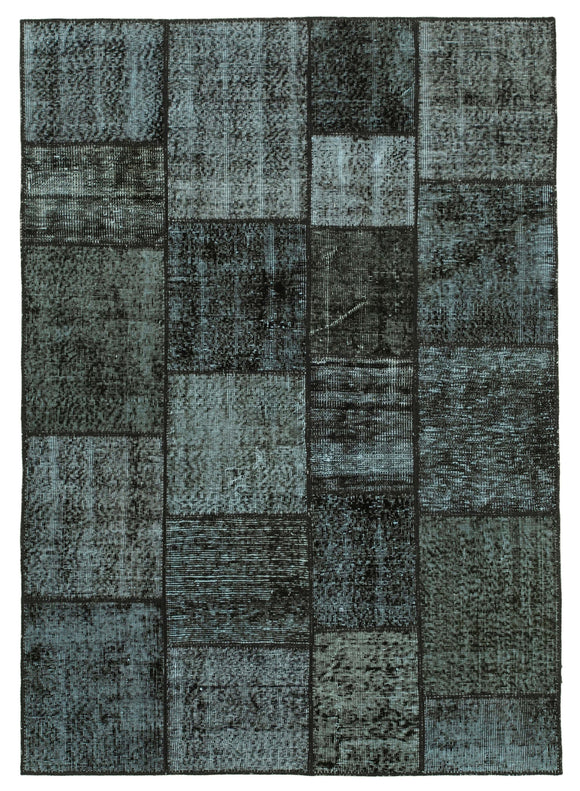 4' 9'' x 6' 8'' Hand-Knotted Turkish Patchwork Rug