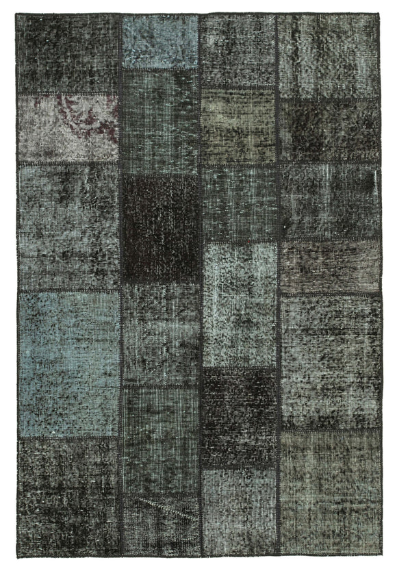 4' 5'' x 6' 7'' Hand-Knotted Turkish Patchwork Rug
