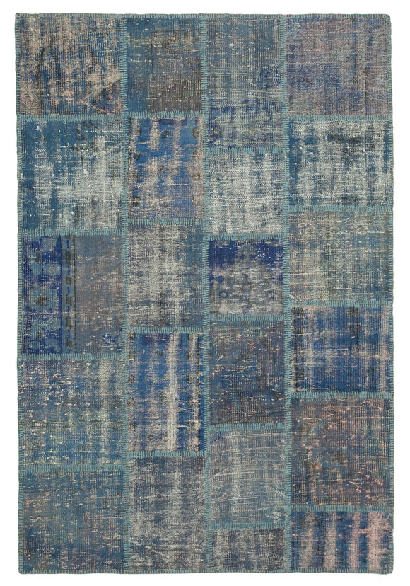 4' 8'' x 6' 9'' Hand-Knotted Turkish Patchwork Rug