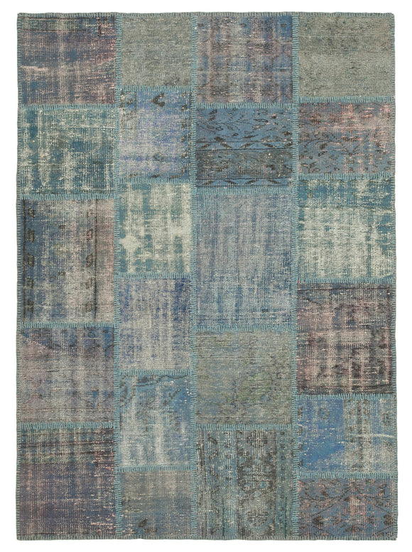 4' 11'' x 6' 9'' Hand-Knotted Turkish Patchwork Rug