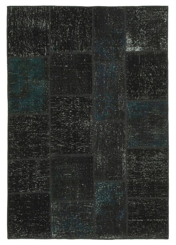 4' 9'' x 6' 10'' Hand-Knotted Turkish Patchwork Rug