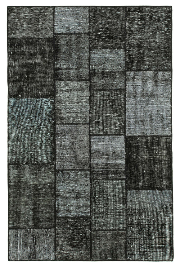 4' 5'' x 6' 9'' Hand-Knotted Turkish Patchwork Rug