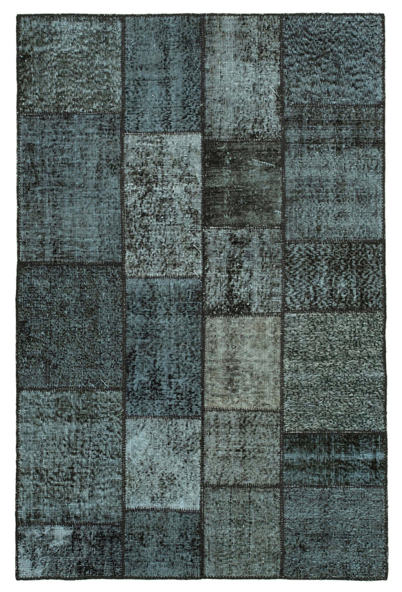 4' 5'' x 6' 9'' Hand-Knotted Turkish Patchwork Rug