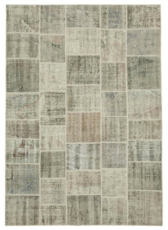 5' 8'' x 8' 1'' Hand-Knotted Turkish Patchwork Rug