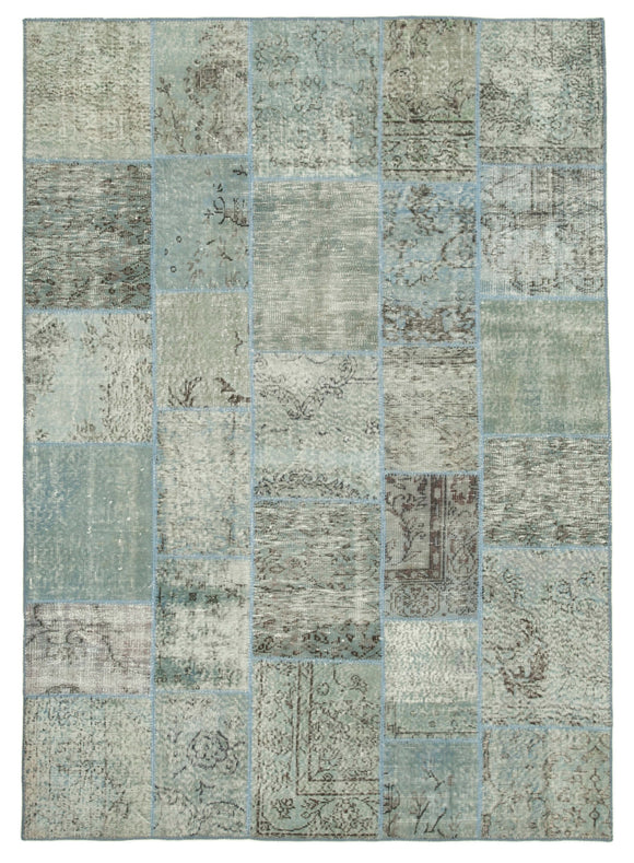 5' 8'' x 8' 0'' Hand-Knotted Turkish Patchwork Rug