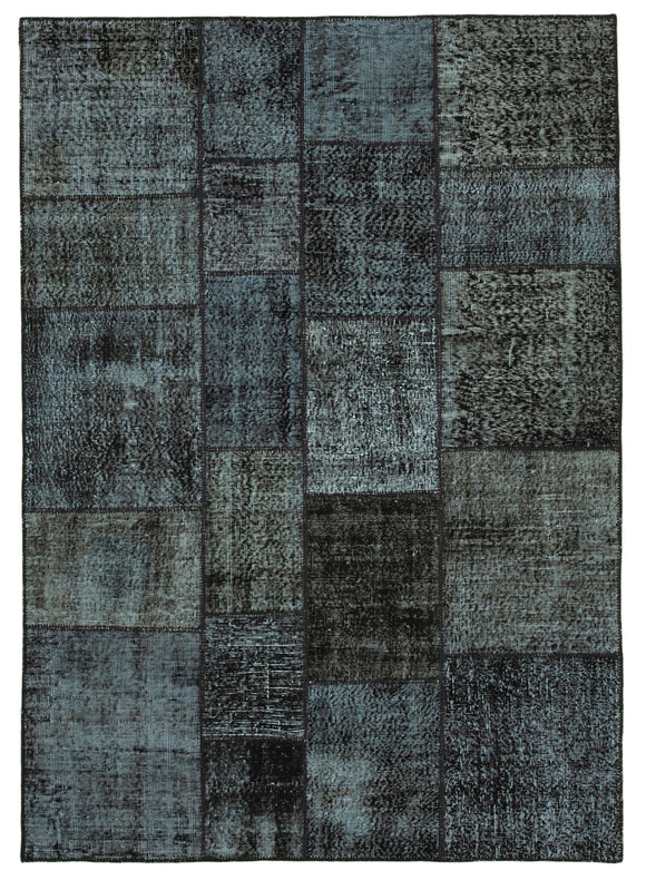 5' 8'' x 7' 11'' Hand-Knotted Turkish Patchwork Rug