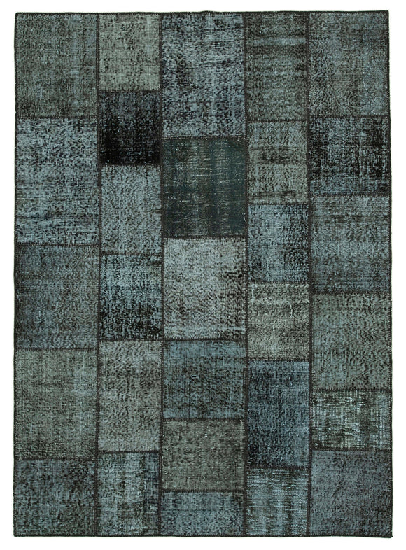 5' 9'' x 7' 11'' Hand-Knotted Turkish Patchwork Rug