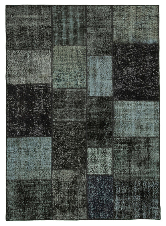 5' 7'' x 7' 10'' Hand-Knotted Turkish Patchwork Rug