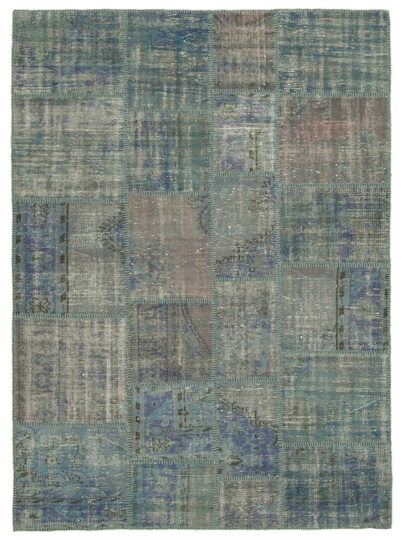 5' 9'' x 8' 0'' Hand-Knotted Turkish Patchwork Rug