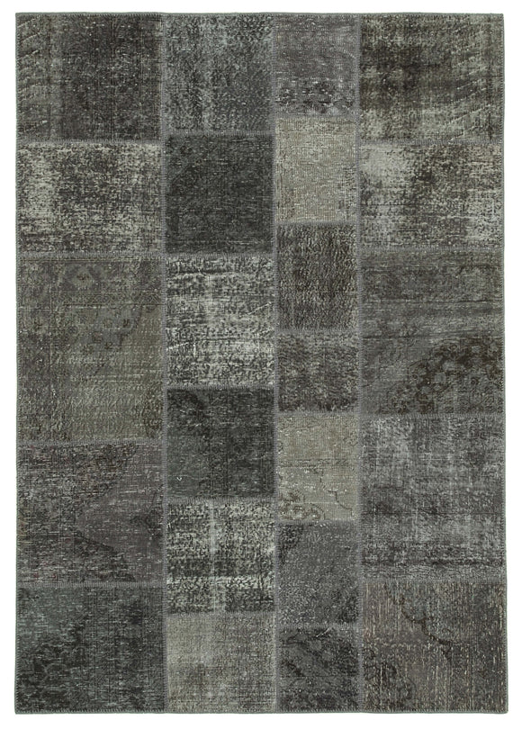 5' 7'' x 8' 0'' Hand-Knotted Turkish Patchwork Rug